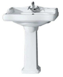 Раковина 640х540мм, 1 отв. для смесителя, установка на пьедестал, Laredo XX