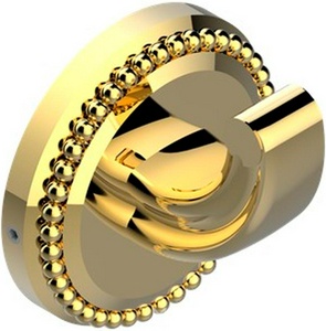 Крючок одинарный, маленький (цв. бронза (Bronze brillant))  ZZ THG Versailles G14-D01-00508