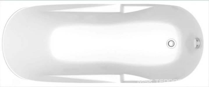 Ванна акриловая  170х70 см (БЕЗ каркаса n039608 и сифона 19649) ZZ Bas Нептун В 00026
