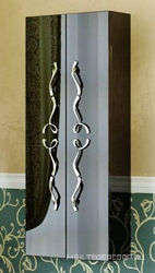 Пенал 500х200хh1200мм, подвесн., 2-х дверный, (цв. чёрный, ручки цв. хром), Due amanti XX