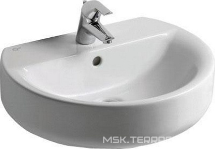 Умывальник "Коннект" 600мм, 1 отв.под смеситель, без крепежа,белый KL Ideal Standard Connect Е787501