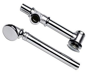 Слив-перелив для ванны, БЕЗ гидрозатвора, (металл цв.хром), BelBagno ZZ