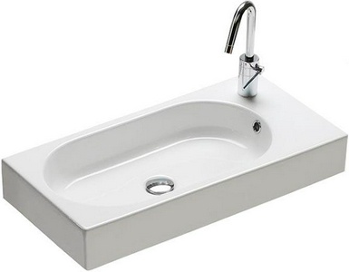 Раковина 70х35см, 1 отв. д/смес., подвесная или накладная на столешницу/мебель, (без креплен.YR47),  ZZ Hatria Area YXDK01