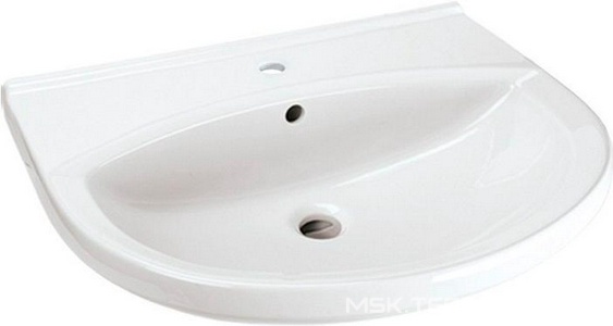 "" (BOX) умывальник 55х43 см, с 1 отв. под смеситель, белый ZZ Vidima Стиль W401661/W401601