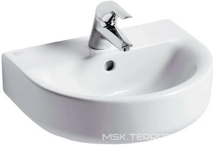 Умывальник  450мм, 1 отв.под смеситель, без крепежа,цвет белый,  ZZ Ideal Standard Connect E796801