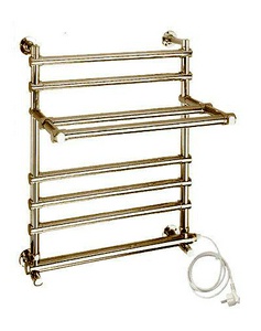 Полотенцесушитель с полочкой 500/570хh603х330мм, (электрика+Box, подключение справа), цв.бронза, Margaroli ZZ Margaroli Sole 552/6/500 O.BR