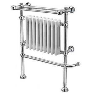 Полотенцесушитель напольн. с белым эмал.радиат. 680(600)хh972х295мм, (цв. бронза), (эл.+Box, 230V, 150W, подкл.справа!!!), креп/комп.,  ZZ Margaroli Armonia 9-502 Old Brass+пл (Эл.+Box)