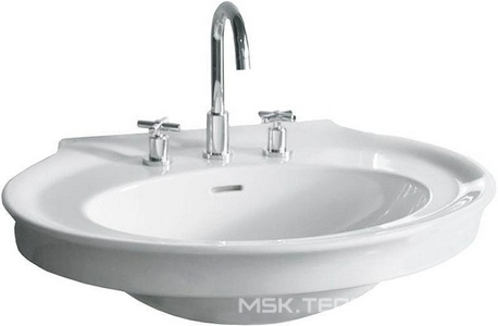 Раковина 750х550мм, полукруглая, с 1 отв. для смесит., (креплен. в компл.), Dolcevita ZZ Hatria DolceVita Y0EW01