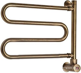 Полотенцесушитель Art.510B, (цв. Old Brass), 590(495)хh365(325)мм,  (Эл.+Box), крепл. в компл., Margaroli ZZ