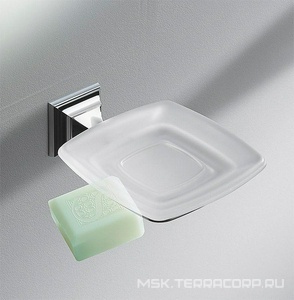 Мыльница настенная, (стекло матовое, креплен. цв.хром)  Colombo Portofino B3201