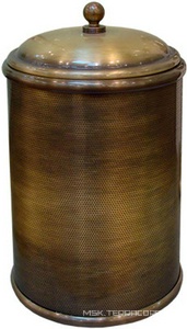 Ведро для мусора с крышкой h30х20см, пластиковый контейнер в компл., (цв. бронза) as ZZ Pomd'or Complementos/Jaboner 14.93.50.011