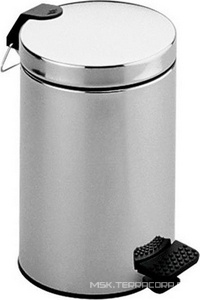 Ведро для мусора 5л нажимное d200хh298мм, с выним.черным баком, полированная нерж.сталь Keuco ZZ Keuco Универсал 04988010000
