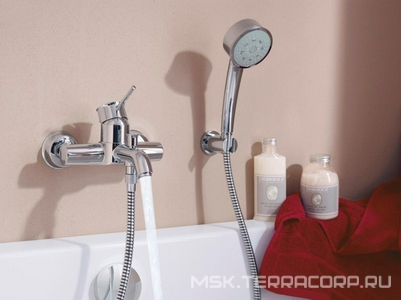 Смеситель для ванны и душа , однорычажный, БЕЗ душ.гарн., хром Grohe BauClassic 32865000