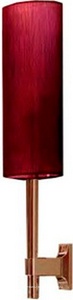 Настенный светильник с льняным абажуром красн.цвета, метал.части - золото.,  XX Karol Bania KB 350 red/oro