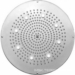 Верхний душ d470мм, (круглый), для установки в подвесной потолок, гибкая подводка для подключения в компл., (цв.хром), Dream Flat ZZ