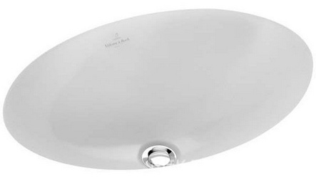 Раковина встраиваемая снизу 570/485х405мм, удинённый рычаг для пробки д/к, крепёж в компл., (цв. R2 ceramicplus), Loop & Friends ZZ