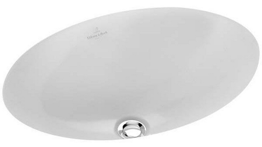 Раковина встраиваемая снизу 570/485х405мм, удинённый рычаг для пробки д/к, крепёж в компл., (цв. R2 ceramicplus),  ZZ Villeroy & Boch Loop & Friends 616120R2