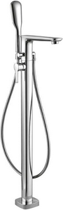 Смеситель для ванны напольный, с душевым гарнитуром (лейка, шланг), цв.хром,  ZZ Cezares Tesoro TESORO-F-VDP-01