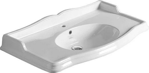 Раковина 1050х560мм, 1 отв. д/смес., с бортиком, БЕЗ креплен. арт. F 89, (цв. белый),  ZZ Simas Arcade AR 874 / 1 отв. д/смесит.