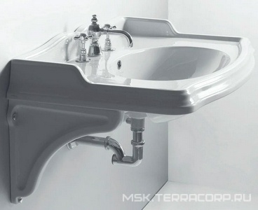 Раковина 1050х560мм, 1 отв. д/смес., с бортиком, БЕЗ креплен. арт. F 89, (цв. белый),  ZZ Simas Arcade AR 874 / 1 отв. д/смесит.