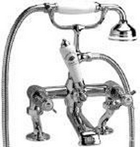 Смеситель для ванны с душ.гарнитуром (устан. на борт ванны или трубы из пола) (хром),  ZZ Devon & Devon Coventry MARF20/BCR