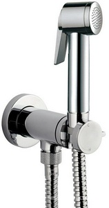 Смеситель совмещённый с гигиеническим душем, кругл., (готовый комплект: лейка пластик ABS, шланг 125см., скрытая часть), (цв.хром),  KL Bossini Paloma Flat E37011.030
