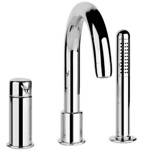 Смеситель для ванны, встраиваемый в борт на 3 отв., (цв. хром),  ZZ Gessi Goccia 33637 031