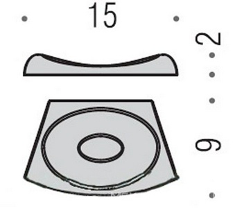 Мыльница настольная, металл., (цв.хром),  Colombo Land B2840.000