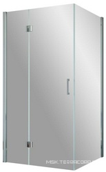 Душевое ограждение AFP-Fis, 100x100x1900 мм, левая, профиль глянцевый хром, стекло прозрачное, БЕЗ поддона ZZ