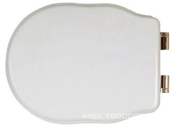 Сиденье для ПОДВЕСНОГО унитаза, с микролифтом, (цв. белый, петли цв. бронза), Bristol ZZ