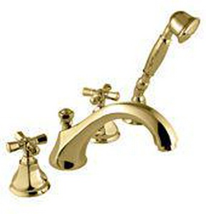 Смеситель для ванны, встраив. в борт на 4 отв., (лейка, шланг в компл.), (цв. бронза),  ZZ Nicolazzi Teide Four 1904 BZ 45