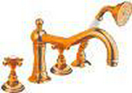 Смеситель для ванны, встраиваемый на 4 отв. (цв.бронза, ручки  Half Dome), Nicolazzi ZZ Nicolazzi Classical luxury 1449 BZ 70