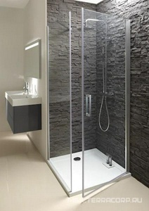 Душевая перегородка CONTRA, фиксированная, 90x200 см, профиль хром, стекло прозрачное, БЕЗ штанги ZZ Jacob Delafon Contra E22W90-GA