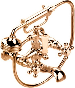 Смеситель на ванну с душ.гарн., (цв. латунь (Luxbrass))  ,  ZZ THG 1900 G25-D030-0013B