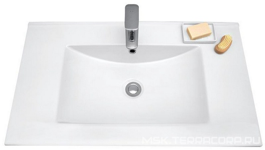 Раковина для тумбы  610x468x100 мм, керамическая, встроенная, цвет белый глянец ZZ AMPM Spirit M70AWCC0602WG/M70WCC0602WG64