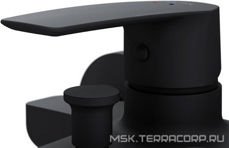 Смеситель для ванны/душа  излив 175мм, БЕЗ аксессуаров, цв.черный AMPM Gem F90A10022