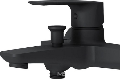 Смеситель для ванны/душа  излив 175мм, БЕЗ аксессуаров, цв.черный AMPM Gem F90A10022