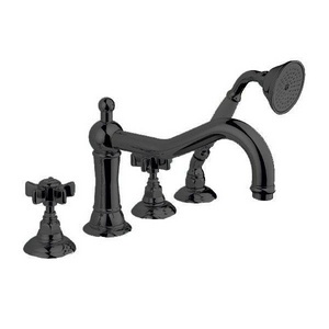 Смеситель для ванны, встраиваемый в борт на 5 отв., прям/излив 250мм, (цв.  IRON, ручки Mac Kinley 05), вн/часть компл., M.Croce/Mac Kinley ZZ Nicolazzi M. Croce/Mac Kinley 2224 FV 29