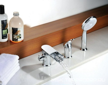 Смеситель врезной для ванны на три отверстия , хром ZZ Lemark Omega LM3145C