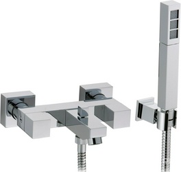 Смеситель для ванны, шланг, лейка, кронштейн в компл., (цв. brush nikel) X-Change XQ ZZ