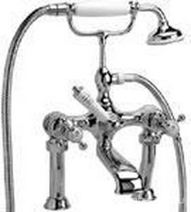 Смеситель на ванну с душ.гарн., (устан. на борт ванны, на 2 отв.), (хром)  ZZ Devon & Devon Victorian IBV533PCR