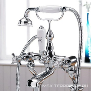 Смеситель на ванну с душ.гарн., (устан. на борт ванны, на 2 отв.), (хром)  ZZ Devon & Devon Victorian IBV533PCR