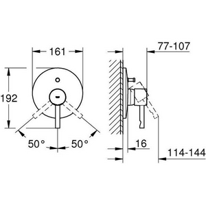 Наружная часть смесителя для ванны XX Grohe Essence 19285000