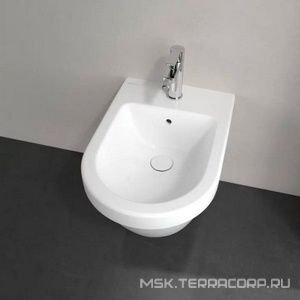 Биде подвесное, 370х530мм, круглая модель, (цв. 01 white),  Villeroy & Boch Architectura 54840001