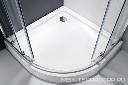 Душ. уголок 900х900хh1950мм, 1/4 круга, R550мм, 2 расп.двери, вход 730мм, с 2-мя неп.сегм., (стек/проз. антикальц. покр., 6мм, фурн/хром), ZZ Cezares Crystal CRYSTAL-R-2-90-C-Cr-IV