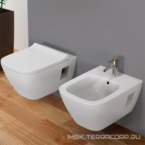 Биде подвесное, 350х540мм, полузакрытой формы,  ZZ Geberit Smyle 500.380.01.1