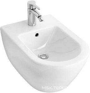 Биде подвесное 375х565мм, с 1 отв.д/смес., крепёж в компл., (цв. 01 white),  ZZ Villeroy & Boch Subway 2.0 54000001