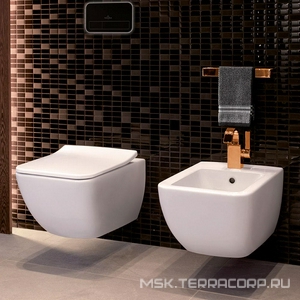 Биде подвесное, 375х560мм, с 1 отв.д/смес., крепёж в компл., (цв. 01 white),  ZZ Villeroy & Boch Venticello 44110001