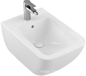 Биде подвесное, 375х560мм, с 1 отв.д/смес., крепёж в компл., (цв. 01 white),  ZZ Villeroy & Boch Venticello 44110001