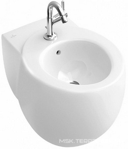 Биде подвесное 400х590мм, 1 отв. д/смес. (R2 Star white ceramicplus),  KL Villeroy & Boch Aveo 741100R2